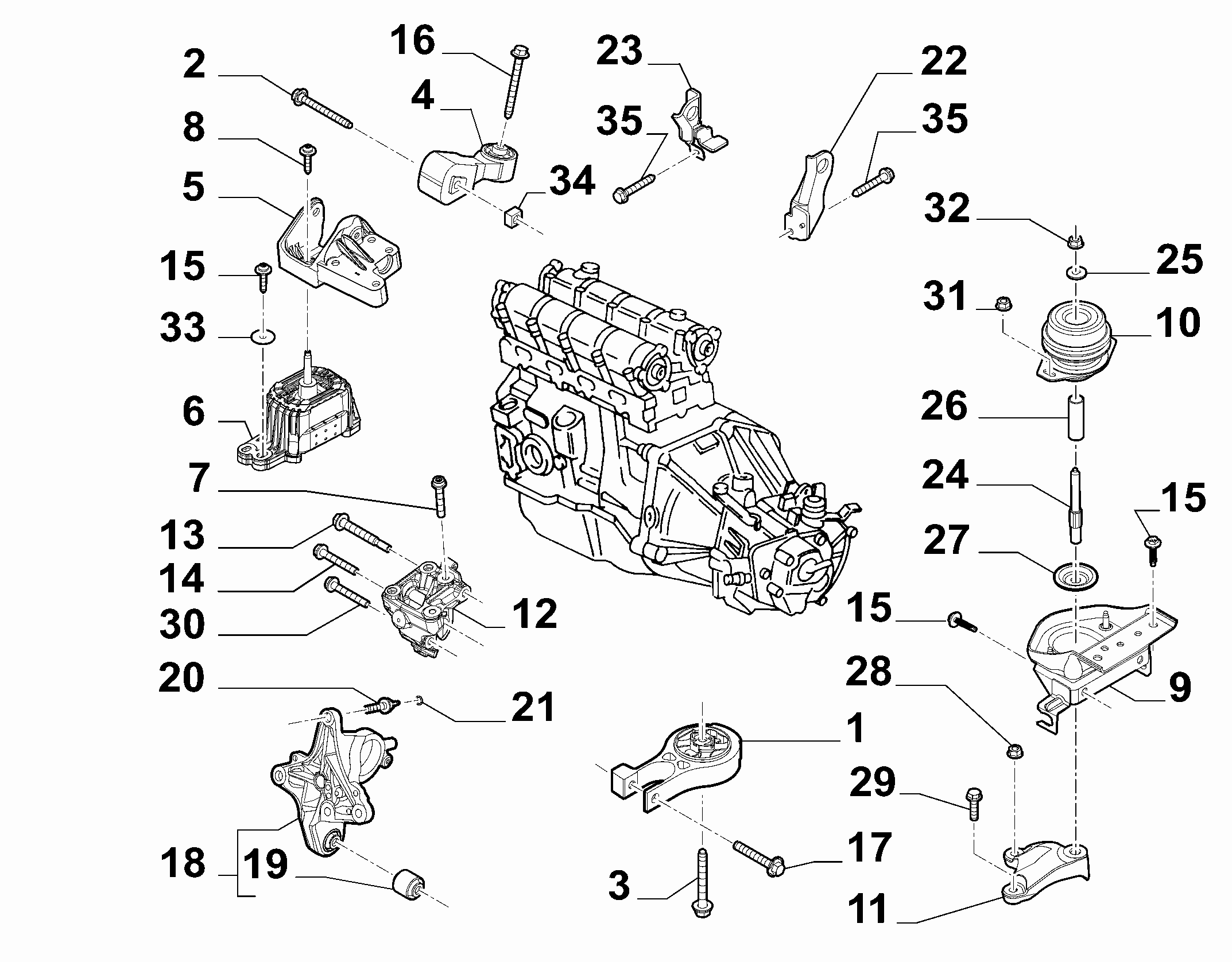 Lancia 9604338880 - Yataklama, motor parts5.com