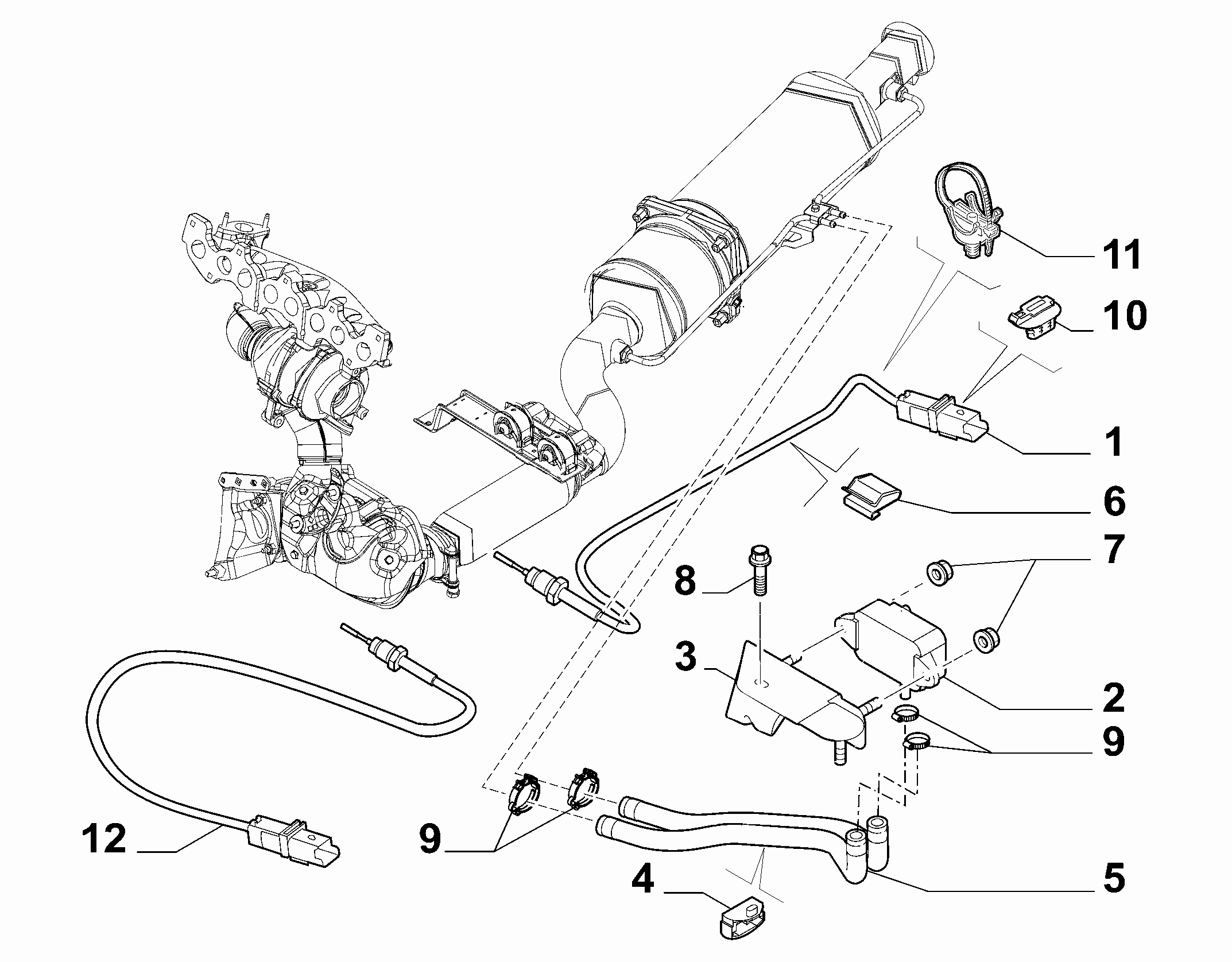 Lancia 9662143180 - Sensor, exhaust pressure parts5.com