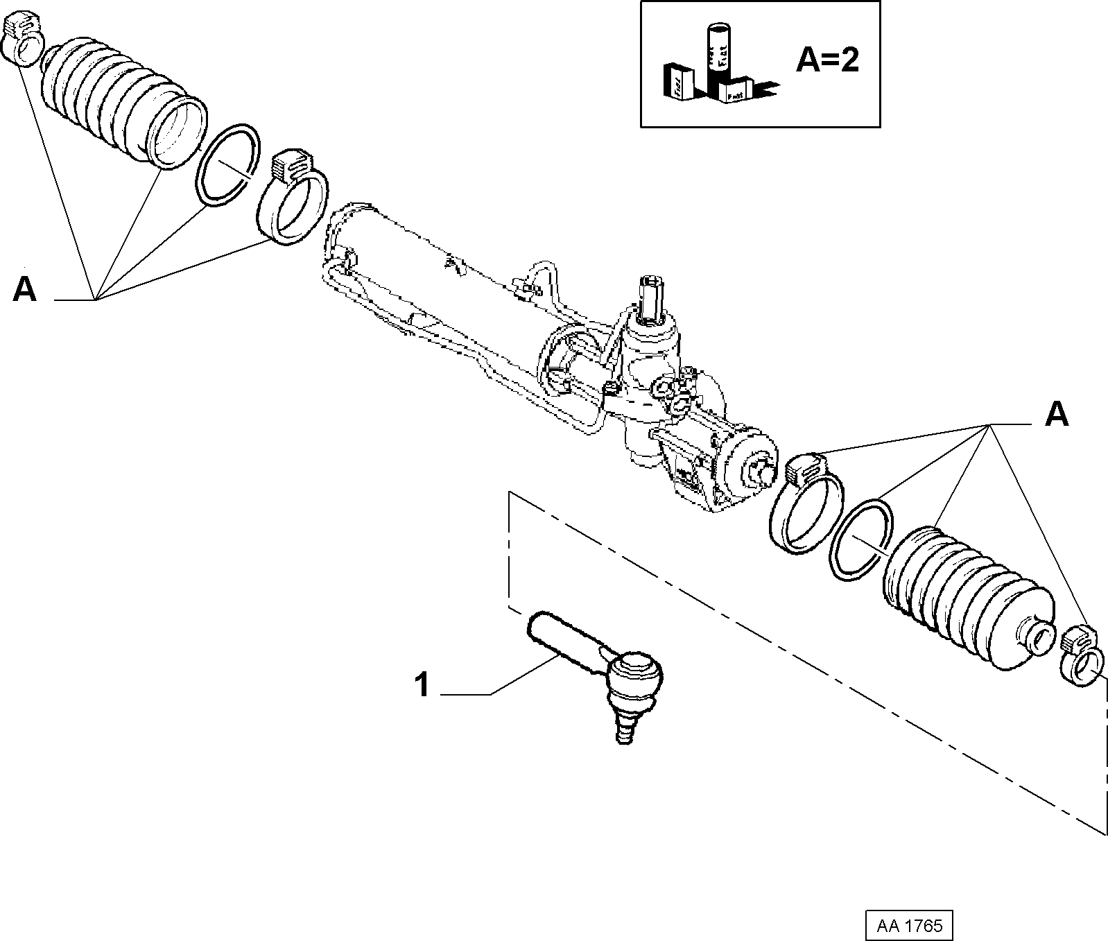 Lancia 9404066838 - Комплект пыльника, рулевое управление parts5.com