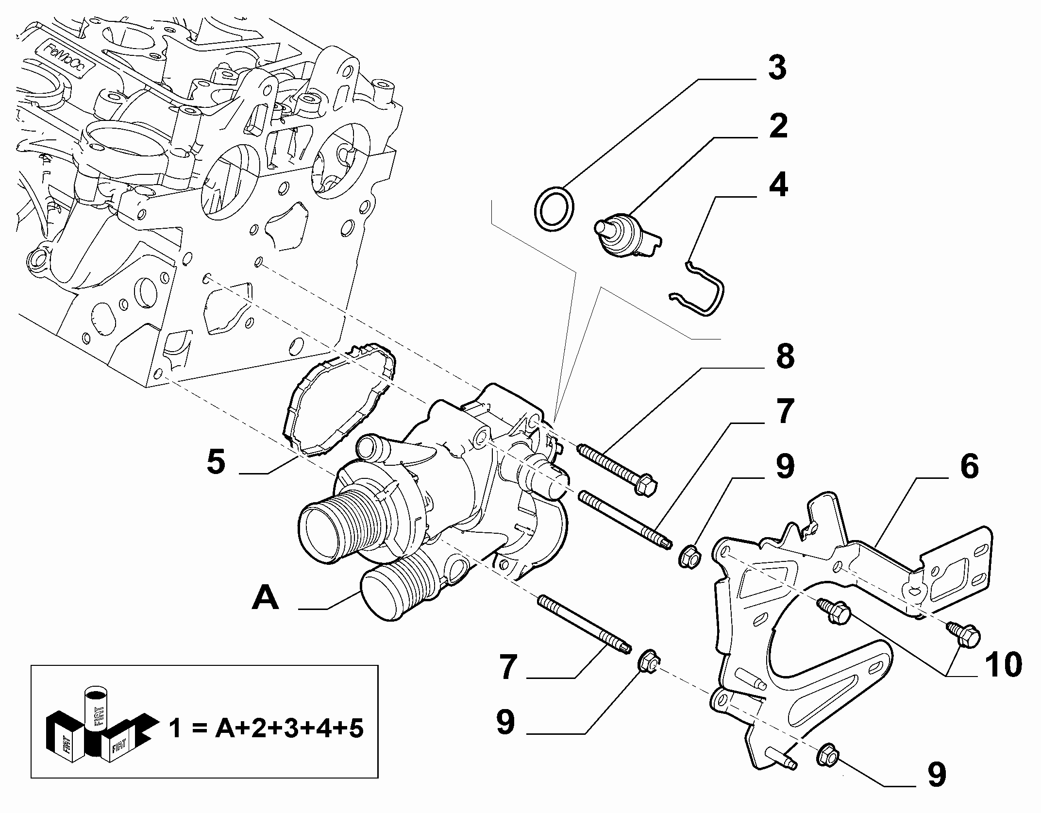 Alfa Romeo 9632562080 - Tunnistin, jäähdytysnesteen lämpötila parts5.com