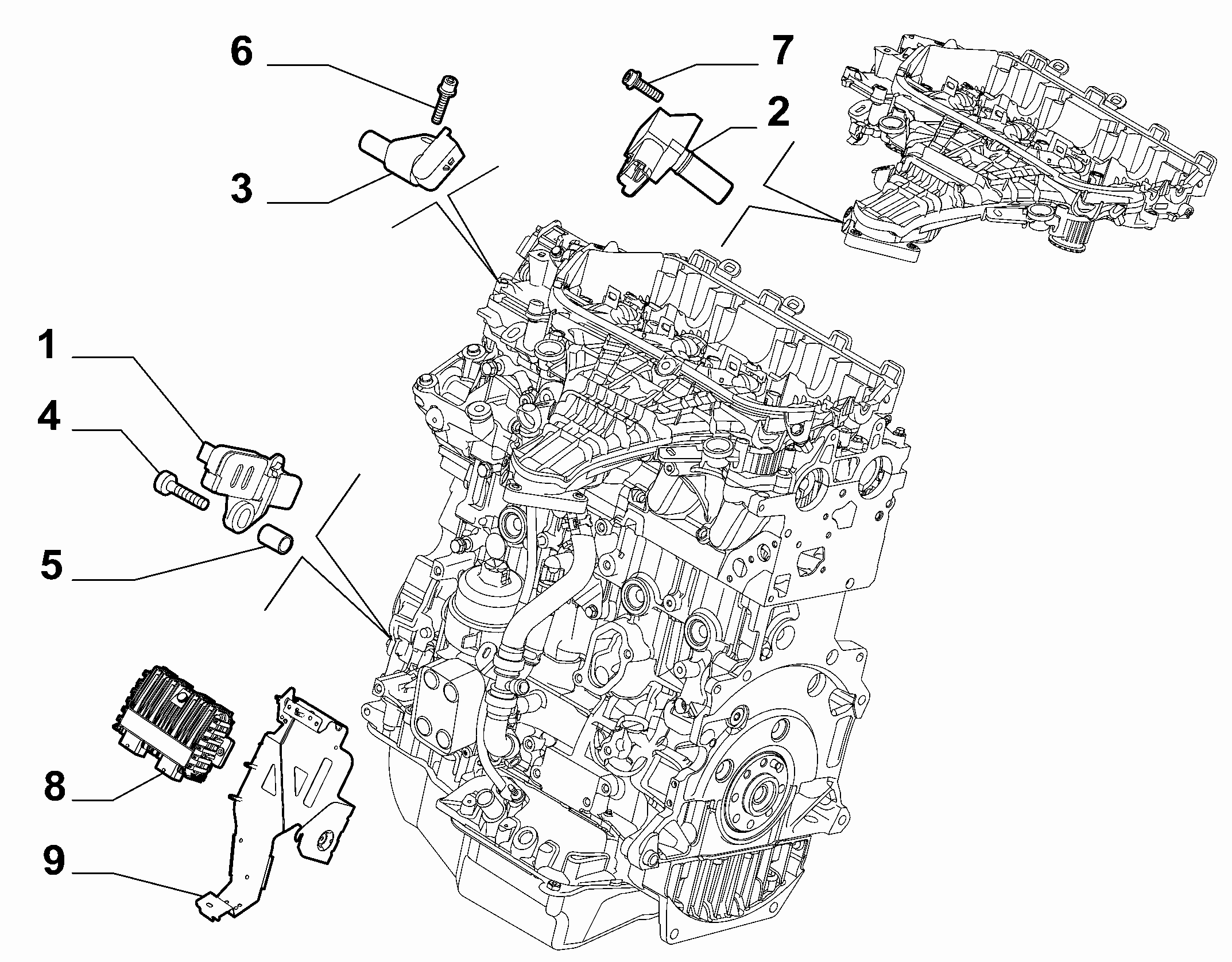 FIAT 9665443680 - Czujnik, pozycja wałka rozrządu parts5.com