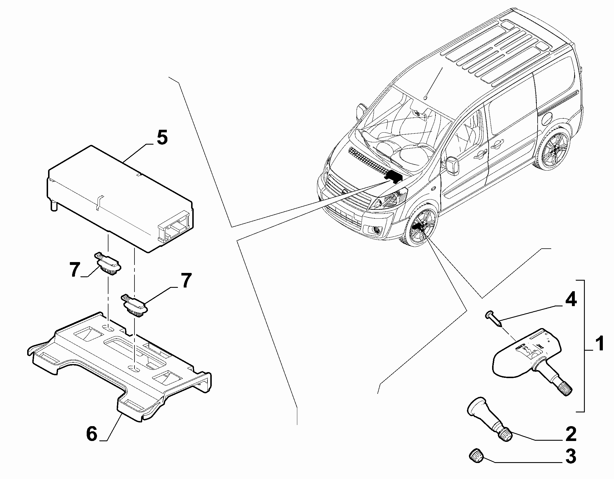 PEUGEOT 9808859080 - Wheel Sensor, tyre pressure control system parts5.com