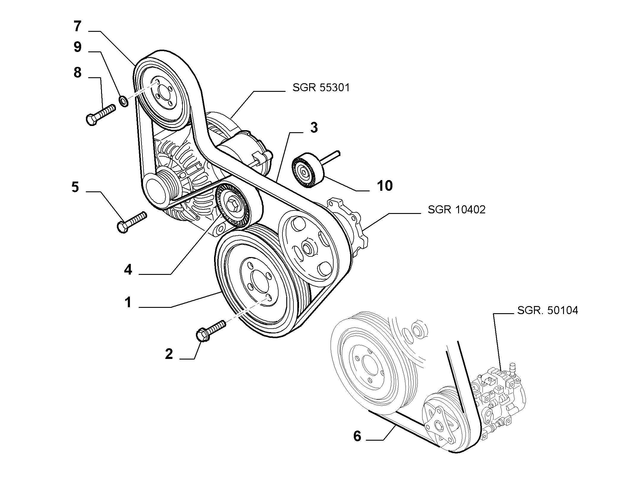 CITROËN 51837961 - Τεντωτήρας ιμάντα, ιμάντας poly-V parts5.com