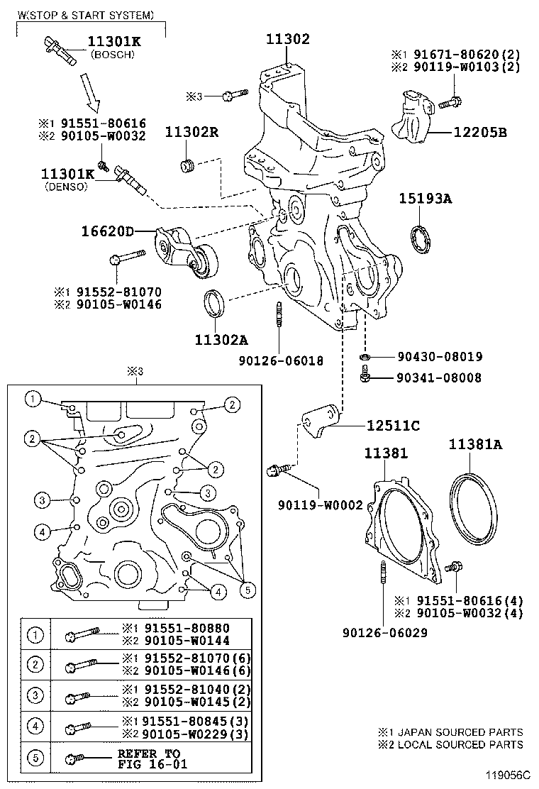 TOYOTA 16620-0Q010 - Zatezač remena, klinasti rebrasti remen parts5.com