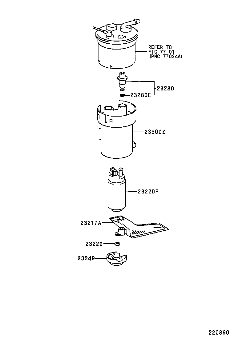 TOYOTA 23221-21020 - Fuel Pump parts5.com