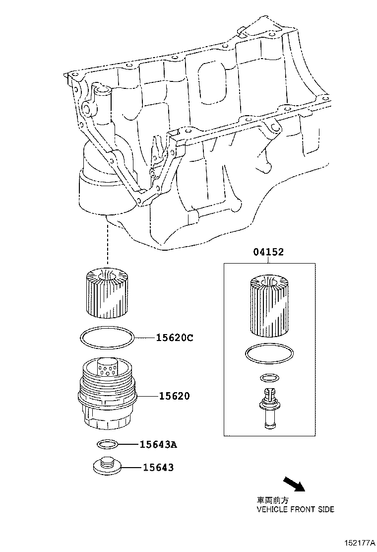 ASTON MARTIN 04152-40060 - Φίλτρο λαδιού parts5.com