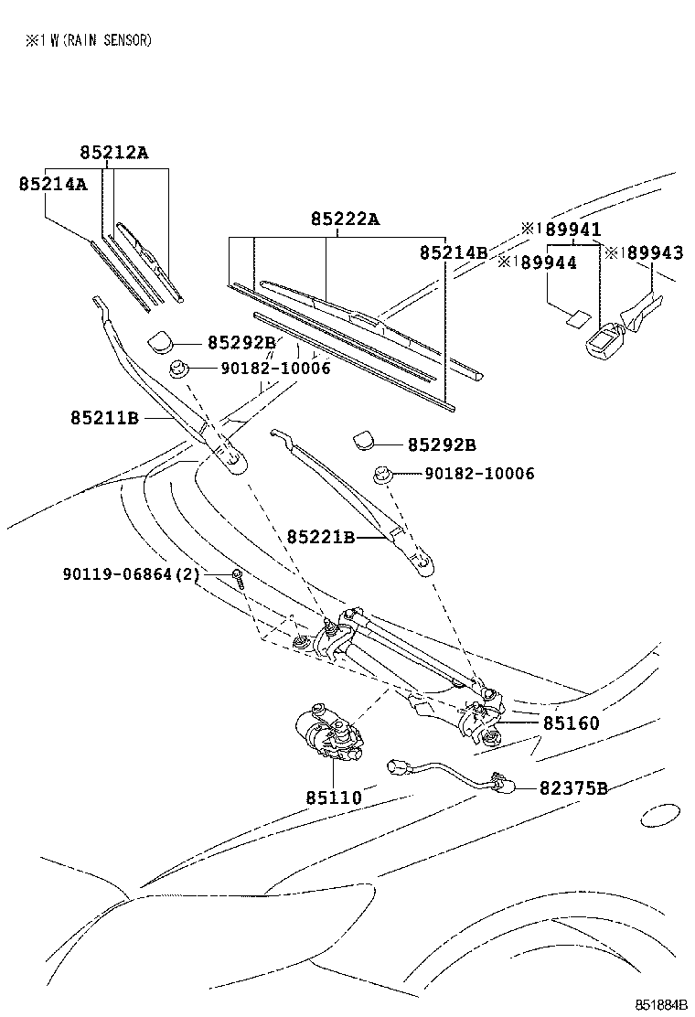 TOYOTA 85214-68030 - Μάκτρο καθαριστήρα parts5.com