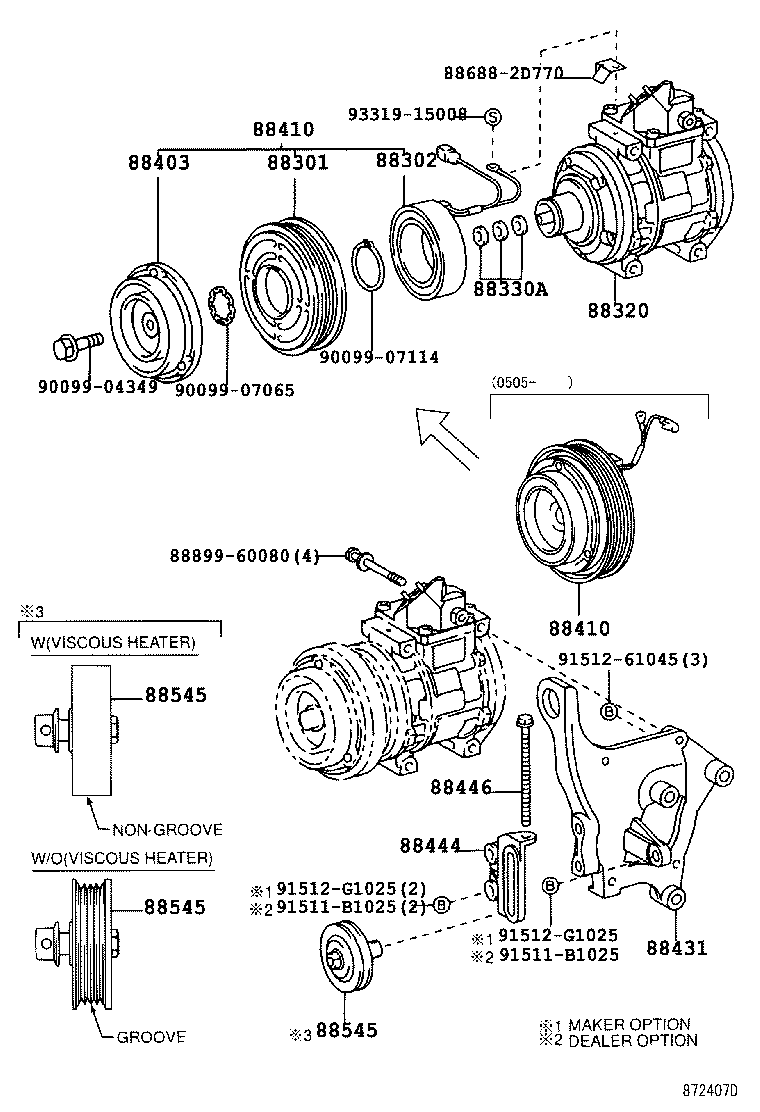 TOYOTA 88410-6A010 - Compressor, air conditioning parts5.com