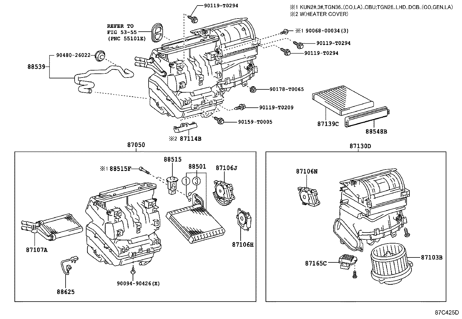 TOYOTA 87139-0K010 - Filter, interior air parts5.com