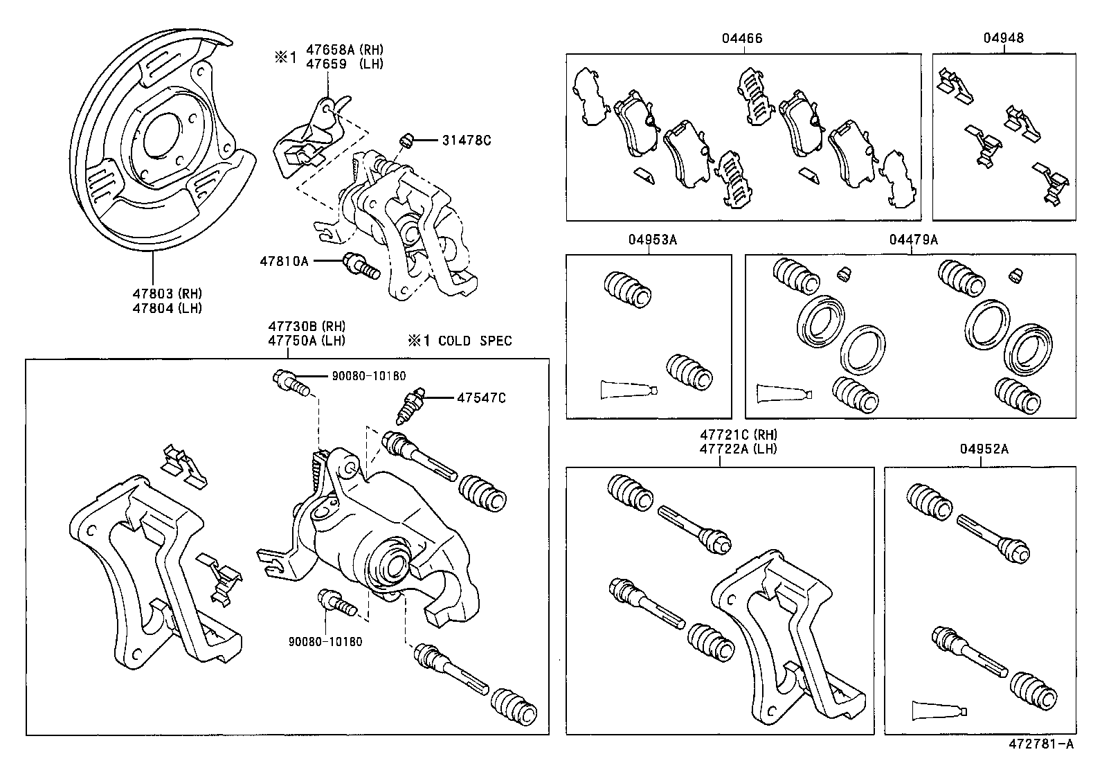 LEXUS 4775005040 - Tamir seti, fren kaliperi parts5.com