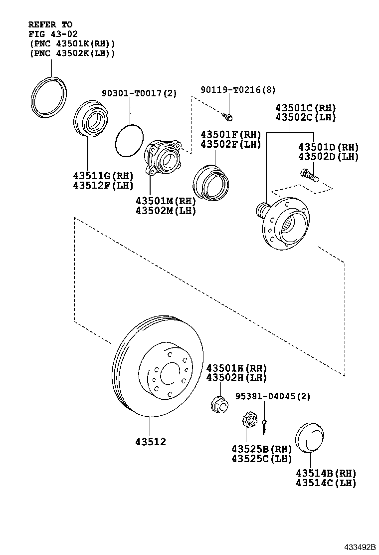 TOYOTA 95381-04045 - Pyöränlaakerisarja parts5.com