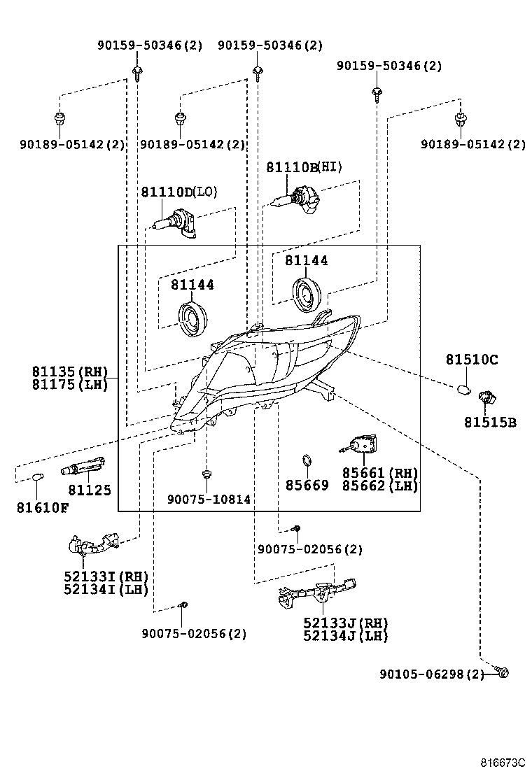 TOYOTA 9098111069 - Żarówka, światło do wsiadania parts5.com