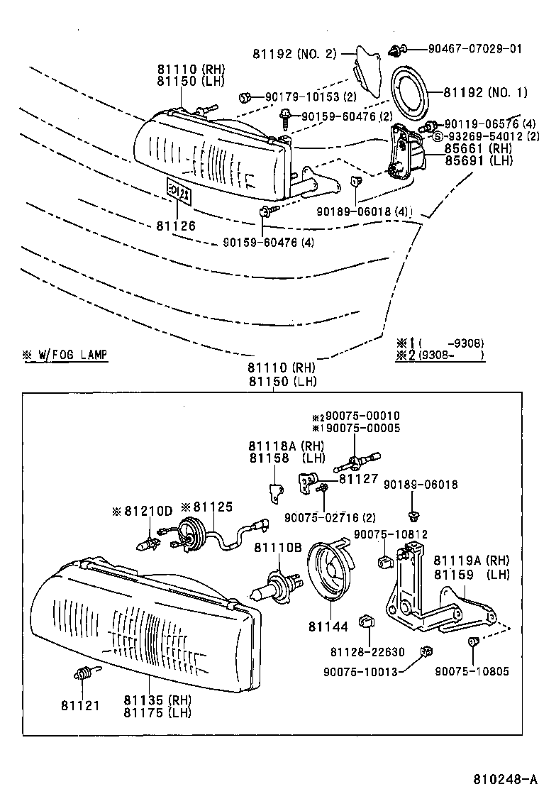 TOYOTA 9098113015 - Лампа накаливания, противотуманная фара parts5.com