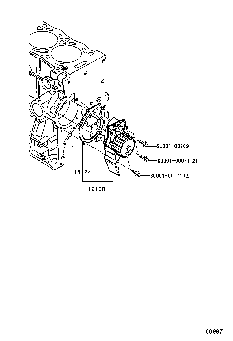 TOYOTA SU001-00204 - Vesipumppu parts5.com