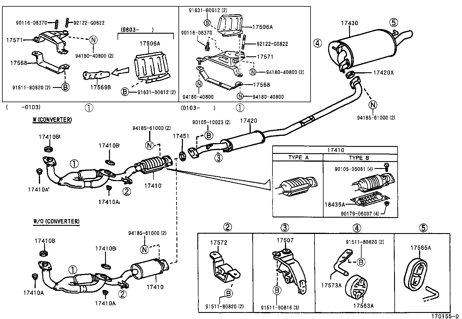 TOYOTA 17565-20050 - Лагерна втулка, стабилизатор parts5.com