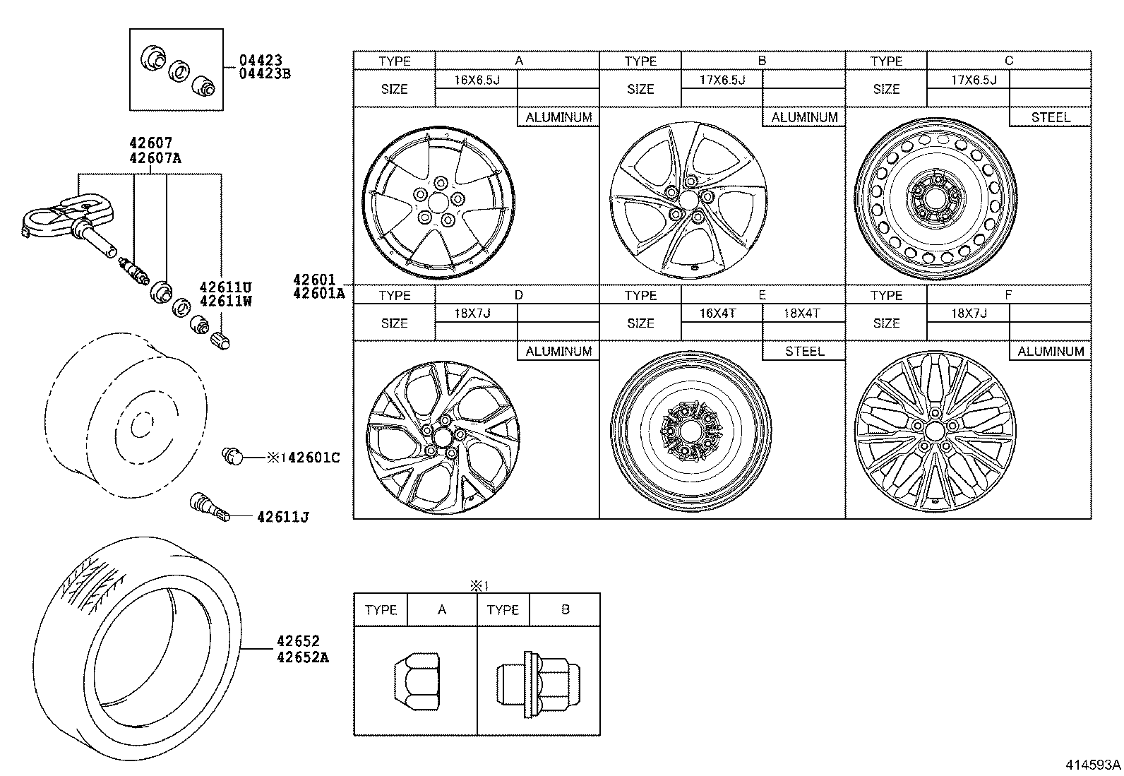 LEXUS 42607-F4020 - Czujnik w kole, system kontroli ciśnienia w ogumieniu parts5.com