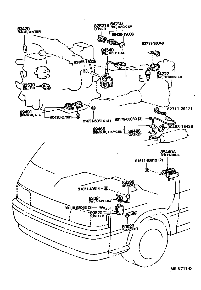 TOYOTA 83530-14040 - Sender Unit, oil pressure parts5.com