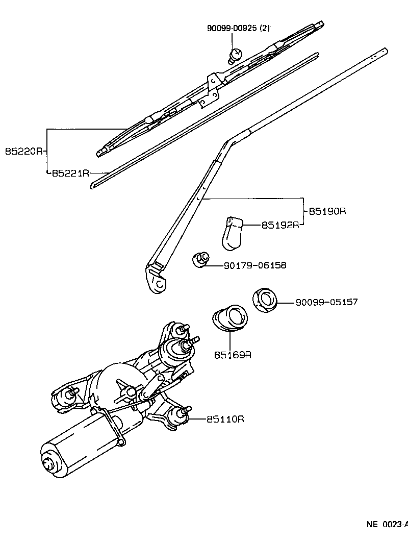 TOYOTA 8522016441 - Wiper Blade parts5.com