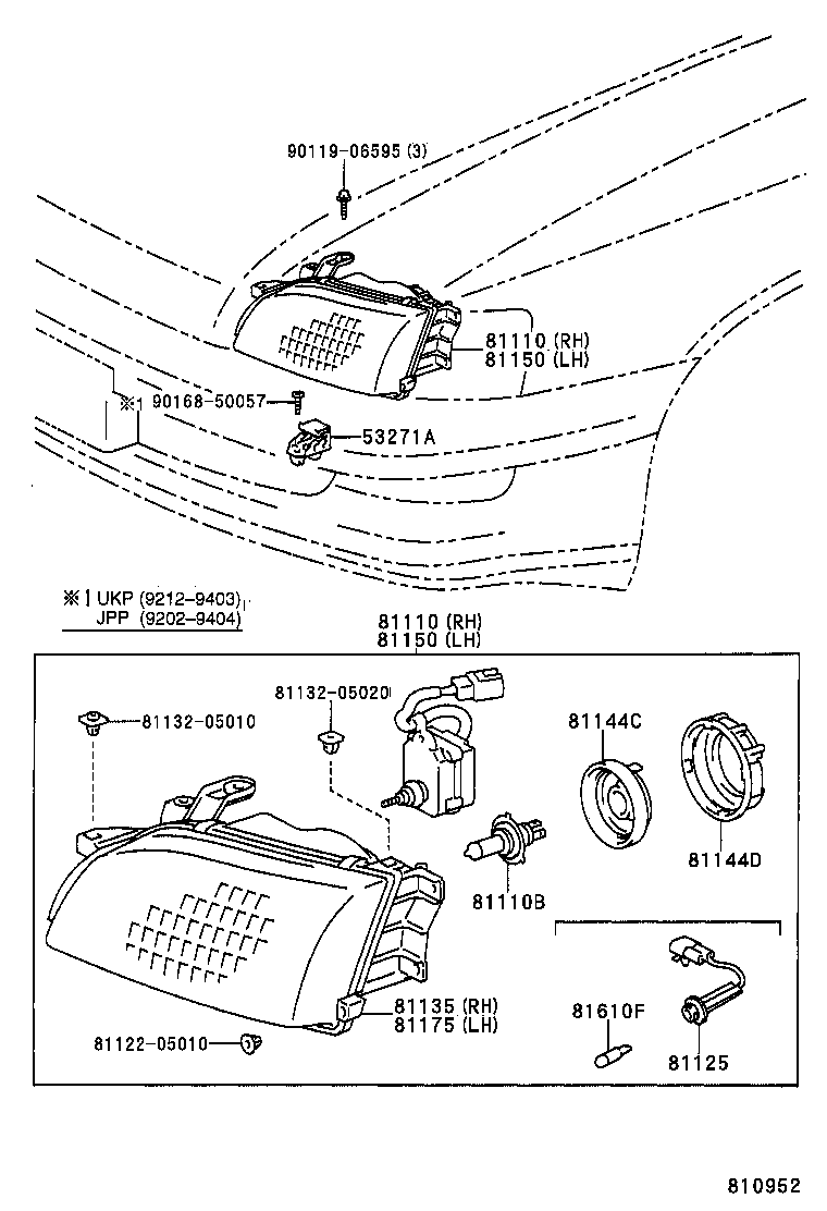 TOYOTA 9008081031 - Bulb, instrument lighting parts5.com