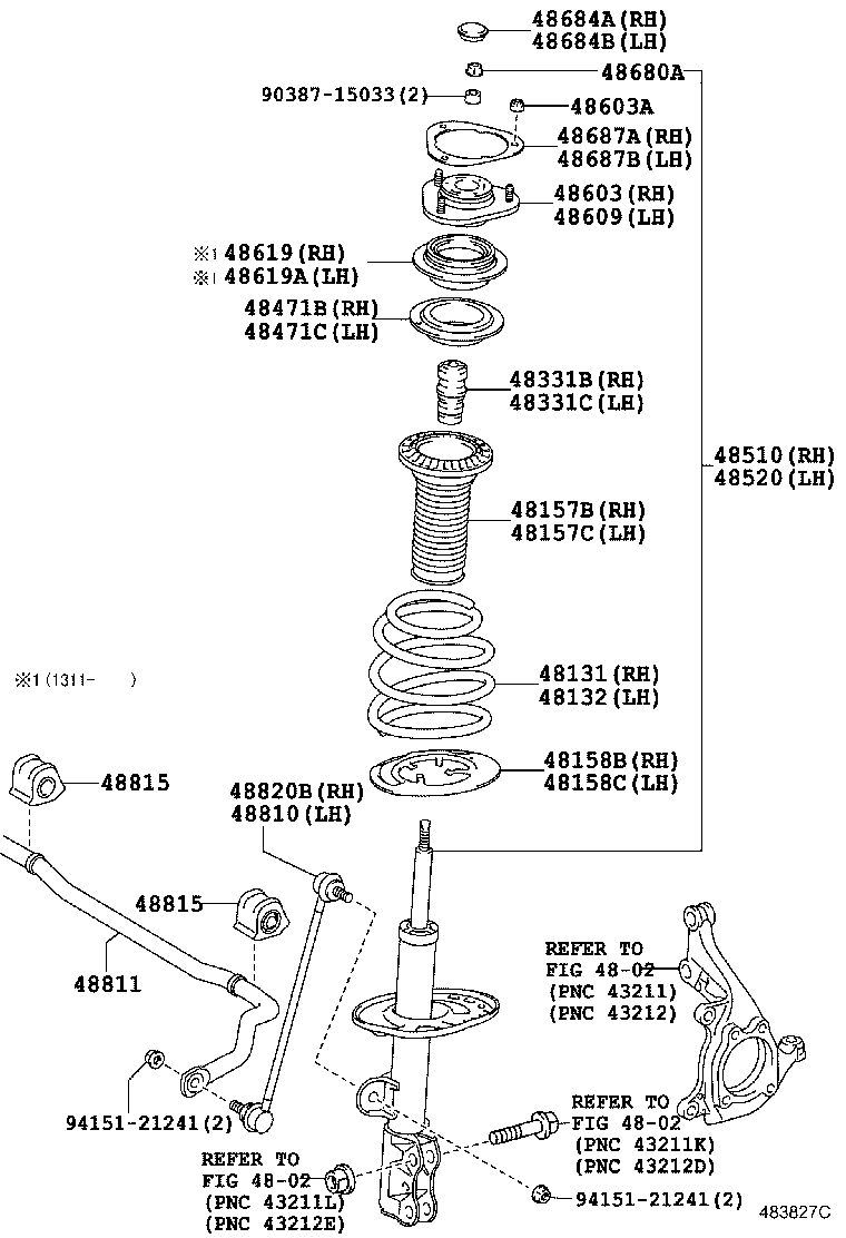 TOYOTA 4852080349 - Amortizor parts5.com