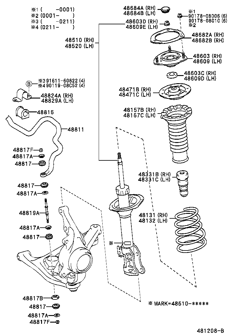 TOYOTA 48157-52010 - Chit protectie praf,amortizor parts5.com