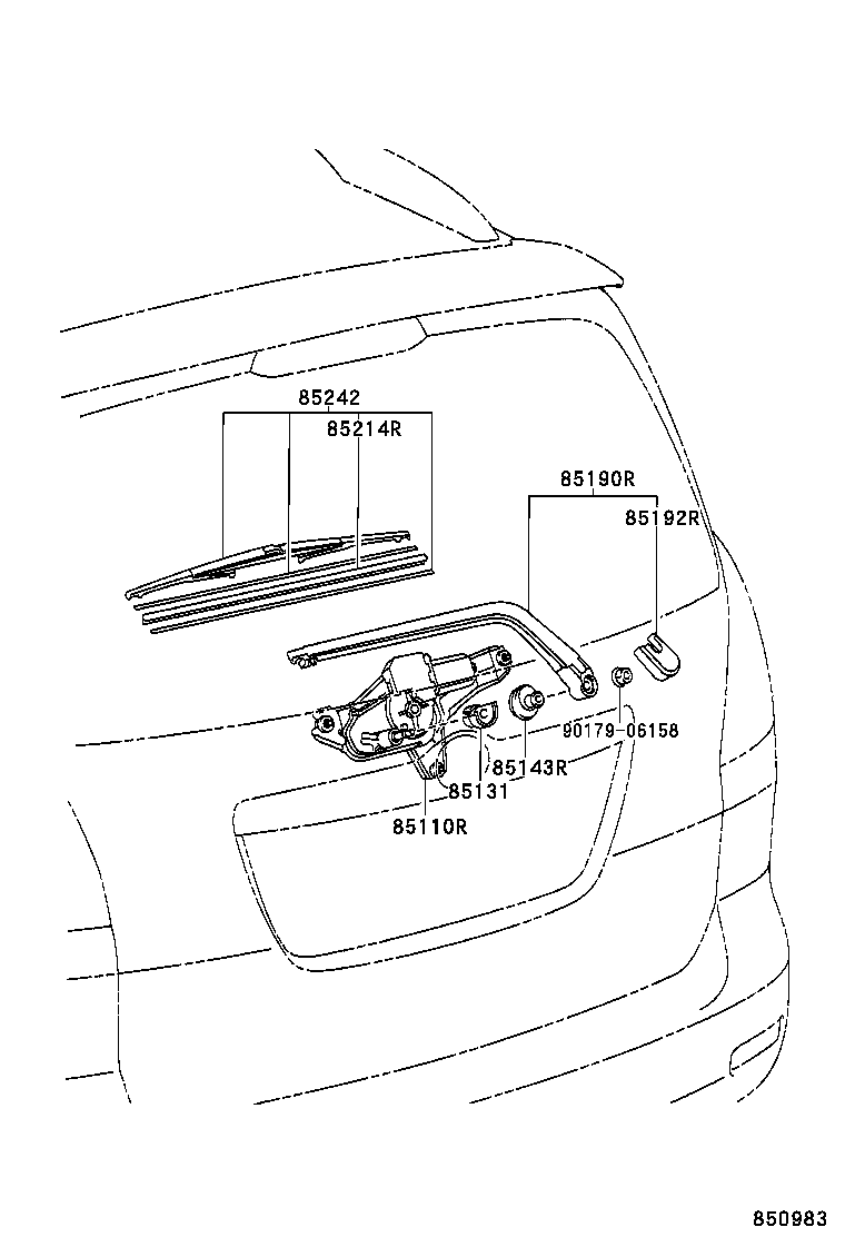 TOYOTA 8524213060 - Wiper Blade parts5.com