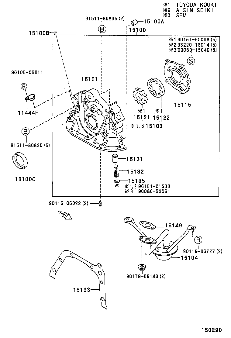 TOYOTA 1514916010 - Τσιμούχα, εκκεντρ. άξονας parts5.com