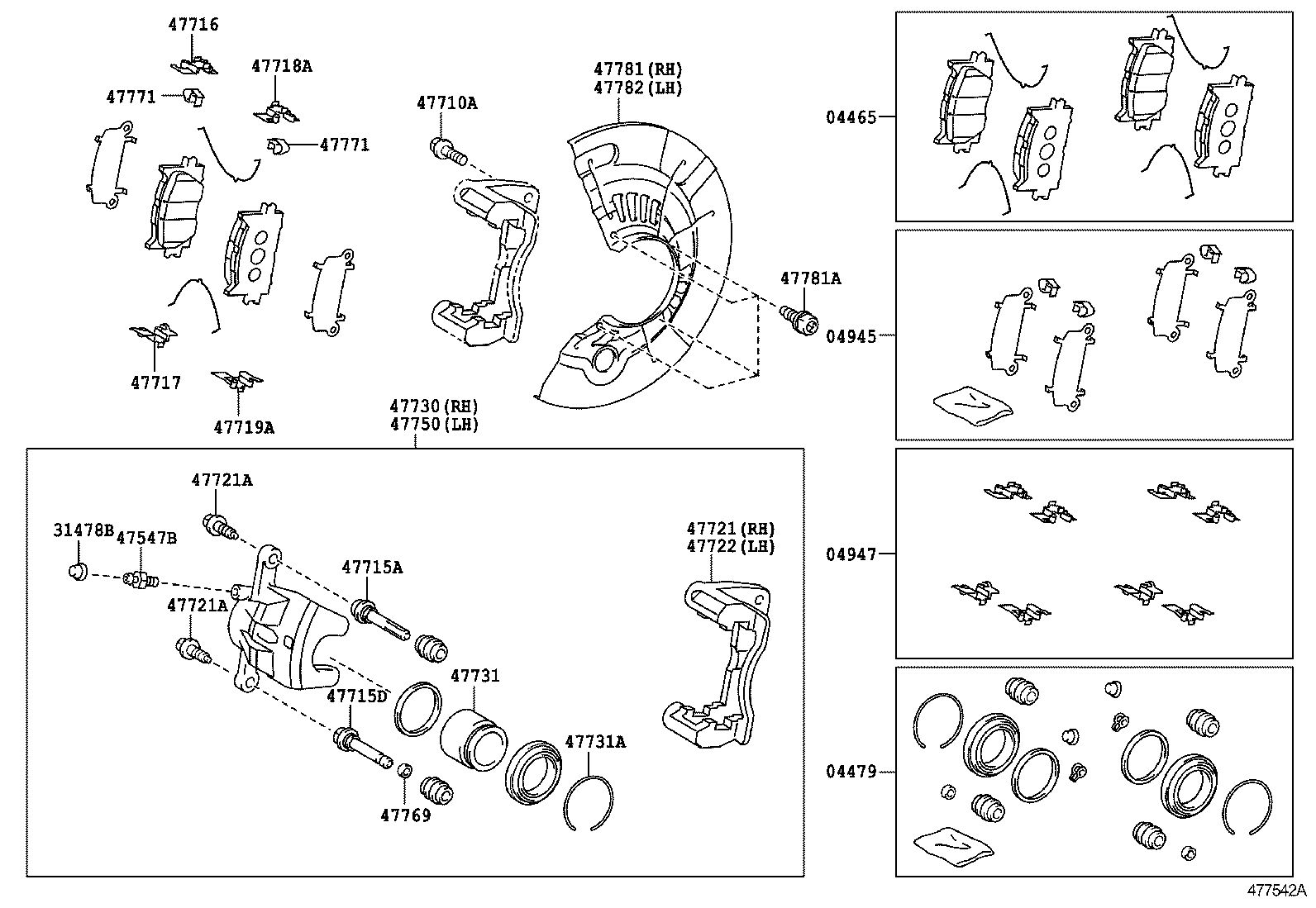 TOYOTA 4771433361 - Surub ghidare, etrier frana parts5.com