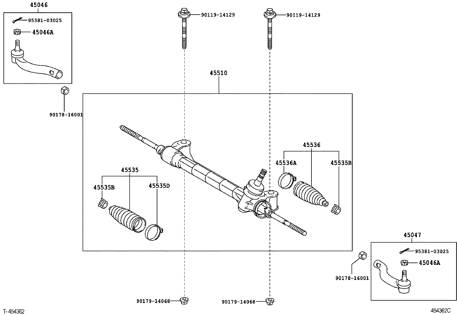 TOYOTA 45510-42030 - Caseta directie parts5.com