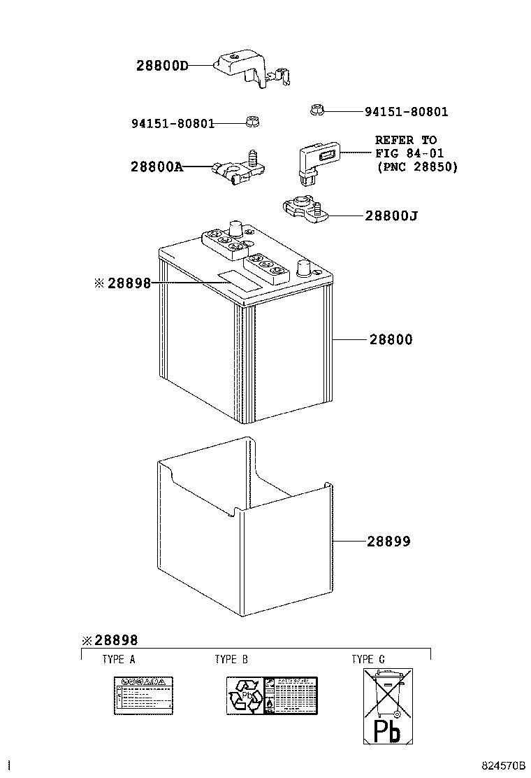 TOYOTA 2880042061 - Μπαταρία εκκίνησης parts5.com