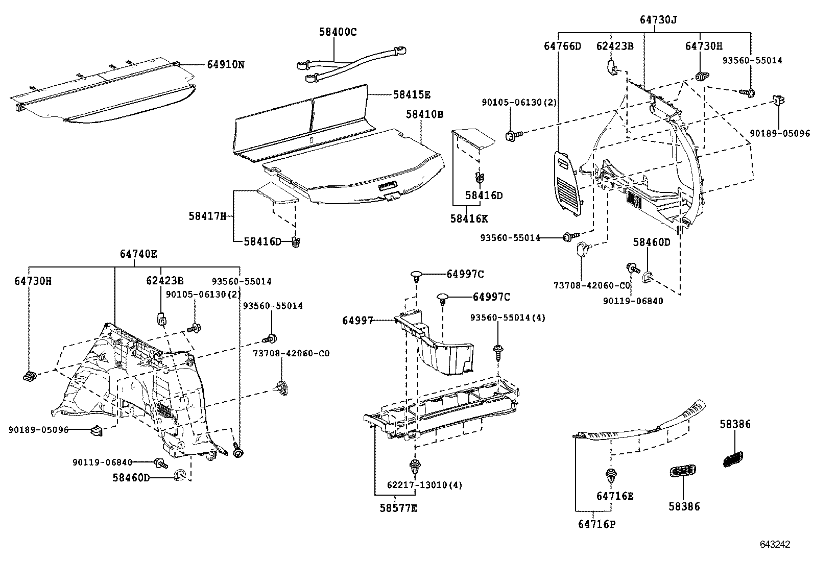 TOYOTA 64910-42040-C0 - Suport, parasolar parts5.com