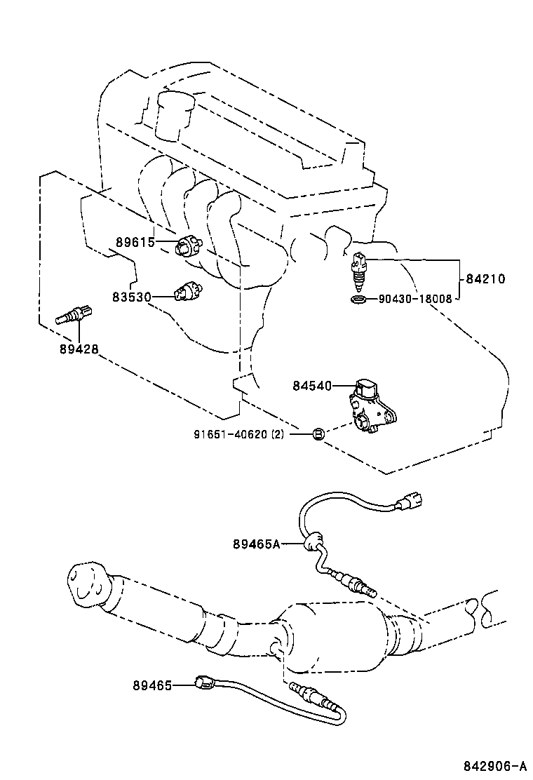 TOYOTA 89465-52200 - Lambda sonda parts5.com