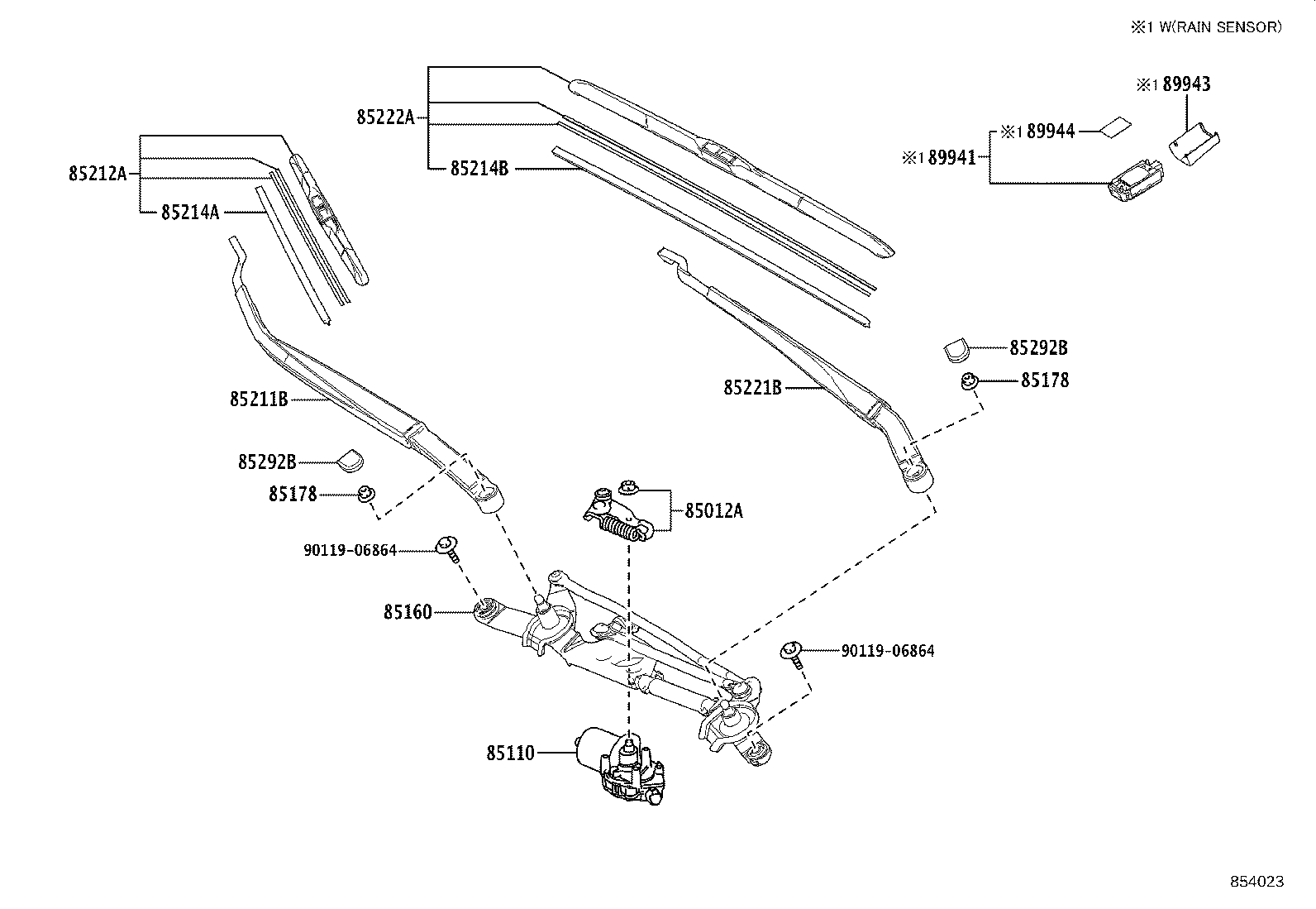 TOYOTA 8521212620 - Wiper Blade parts5.com