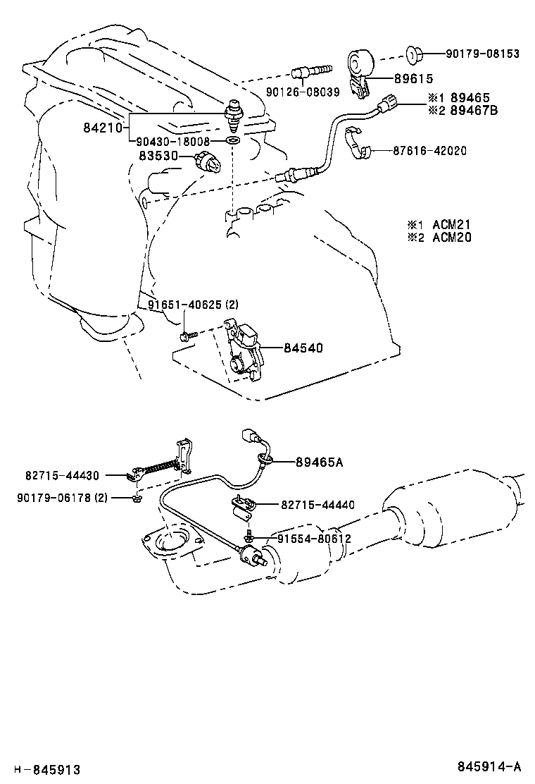 TOYOTA 8946544110 - Lambda sonda parts5.com