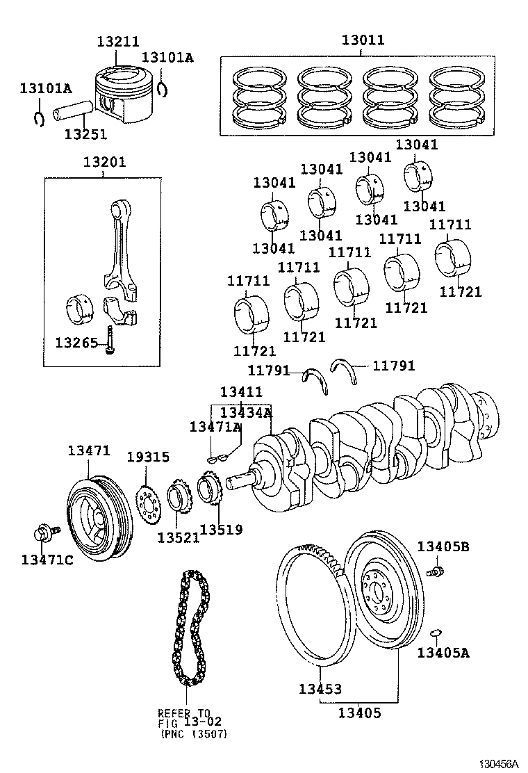 TOYOTA 13521-28010 - Σετ καδένας χρονισμού parts5.com