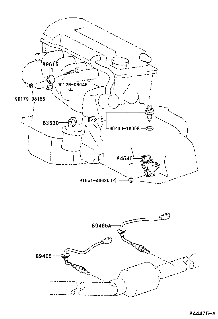 TOYOTA 89465 12620 - Sonda Lambda parts5.com