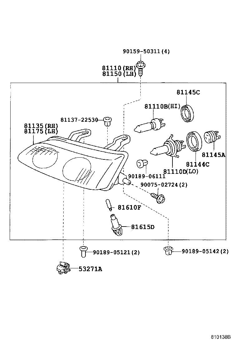 TOYOTA 90981-13059 - Hõõgpirn, päevatuli parts5.com