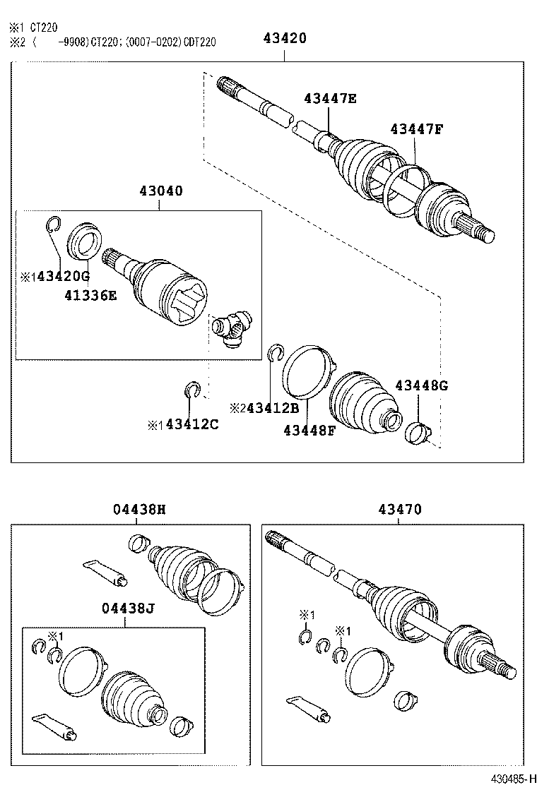 TOYOTA 04438-05100 - Manžetna, pogonsko vratilo parts5.com