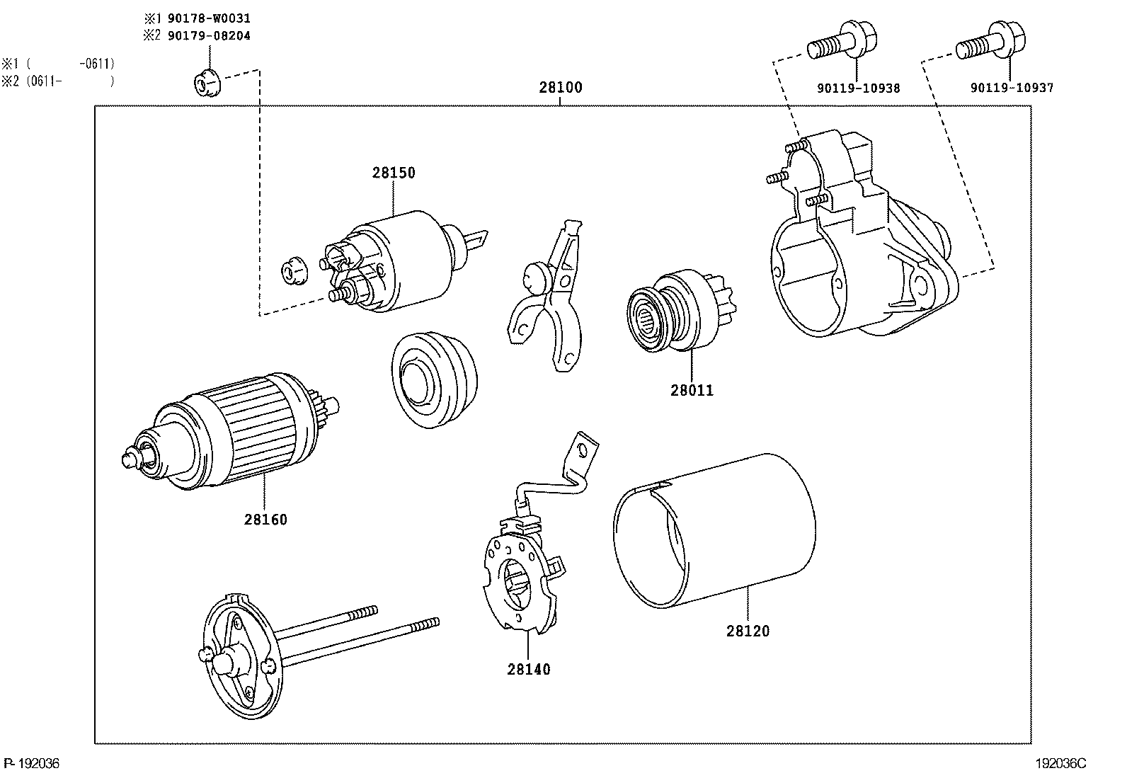 TOYOTA 28100-0G010 - Starter parts5.com