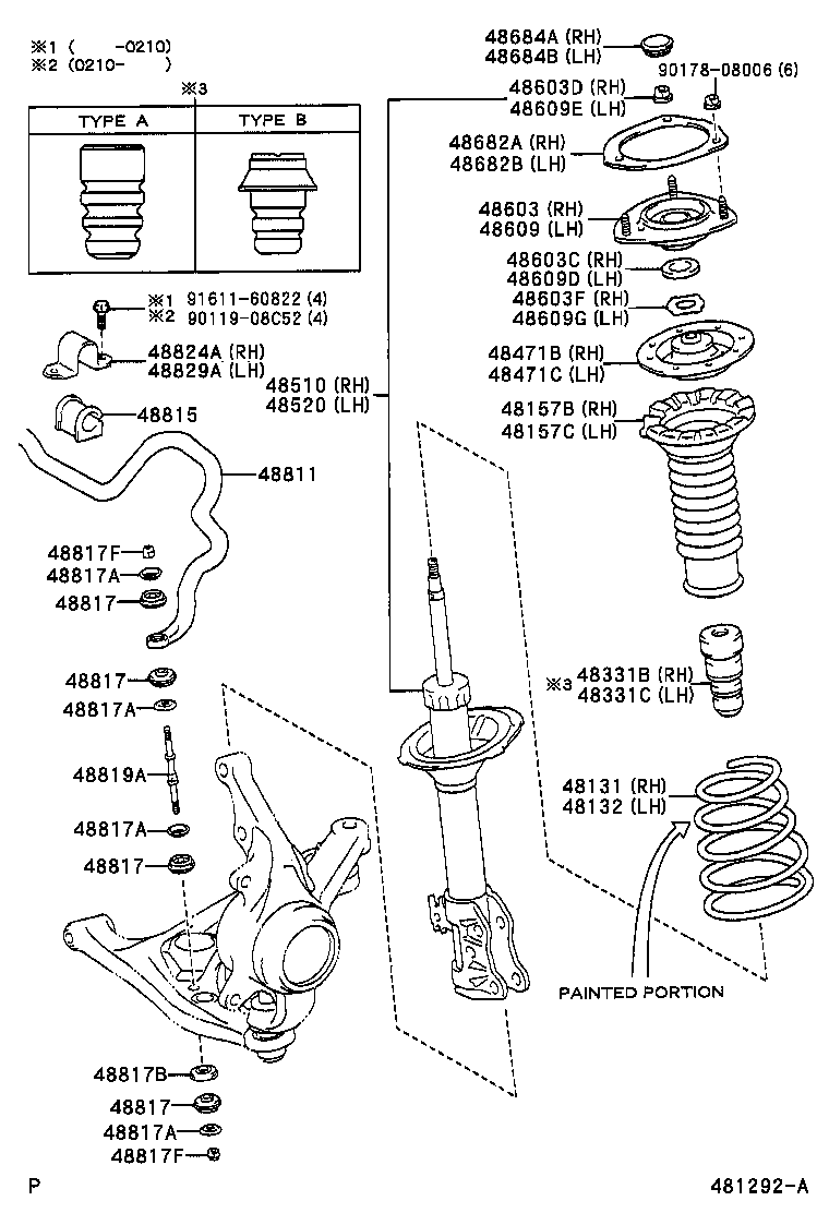 TOYOTA 481570D010 - Chit protectie praf,amortizor parts5.com