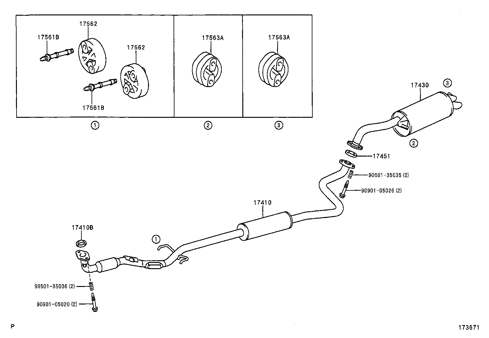 TOYOTA 17562-0J010 - Cuzinet, stabilizator parts5.com