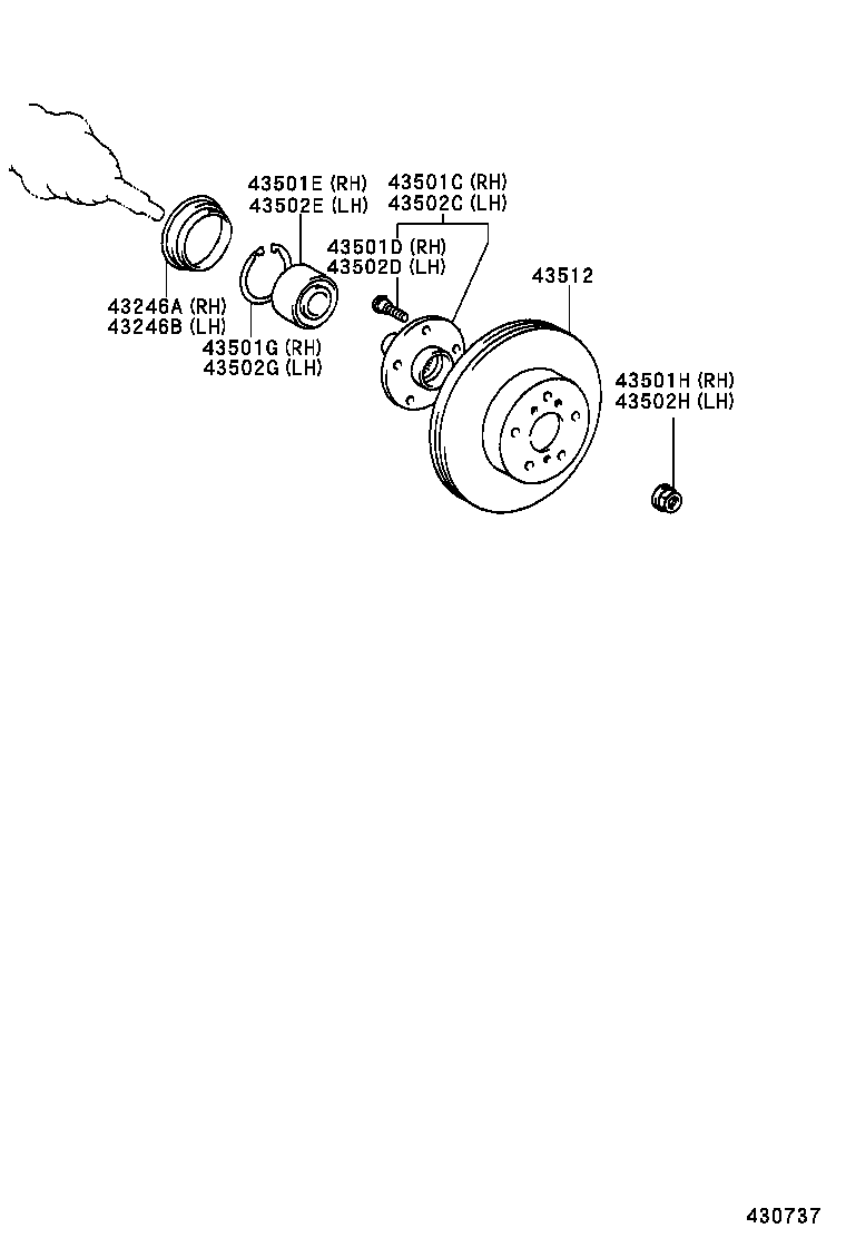 TOYOTA 90520-77001 - Komplet ležaja kotača parts5.com