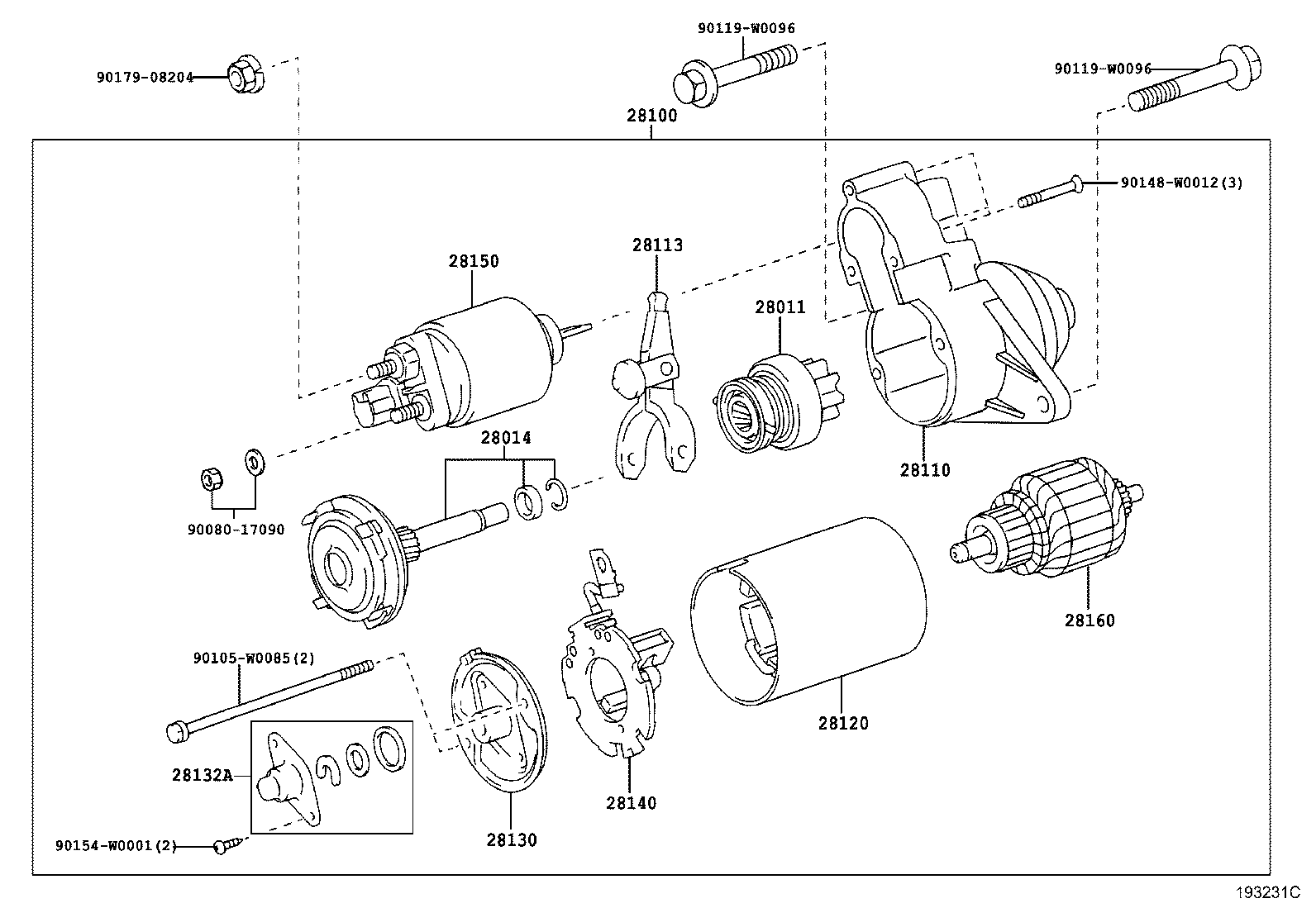 TOYOTA 28100-0t030 - Μίζα parts5.com