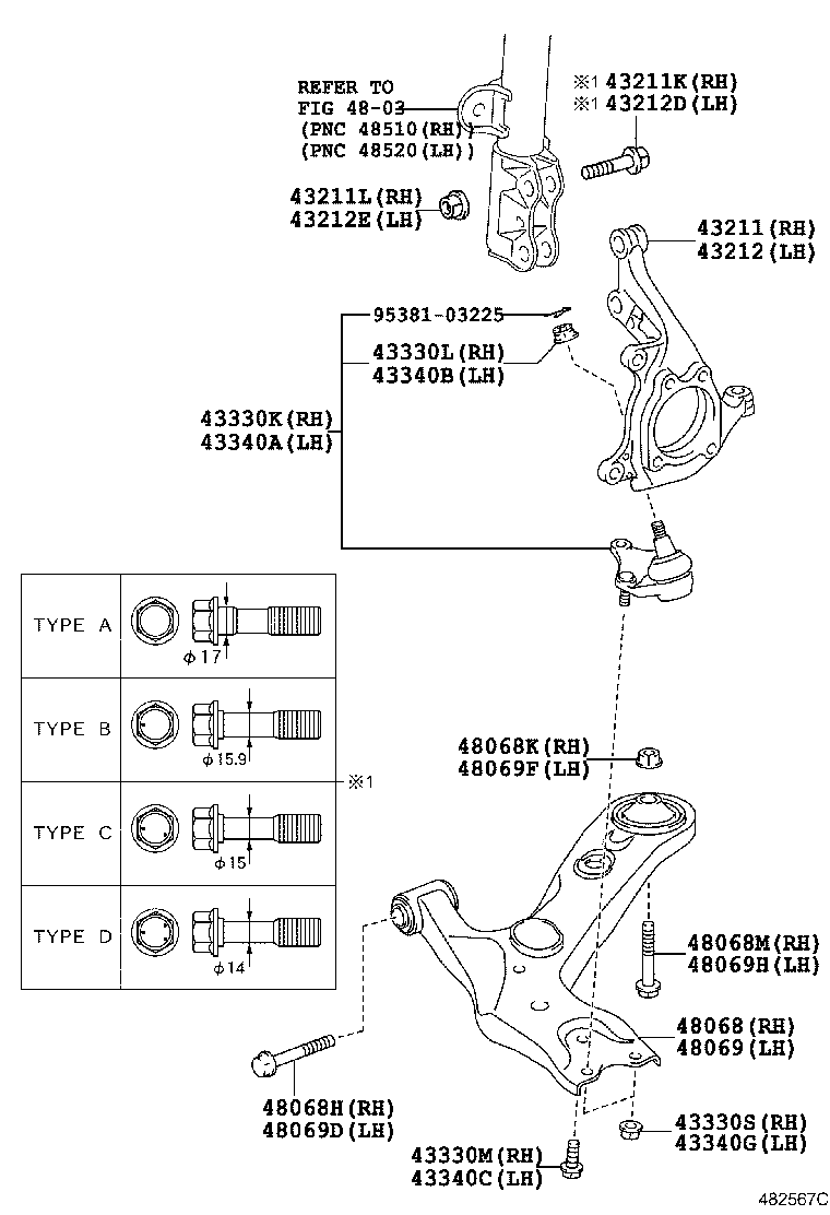 TOYOTA 43211-02170 - Osovinski rukavac, ovjes kotača parts5.com