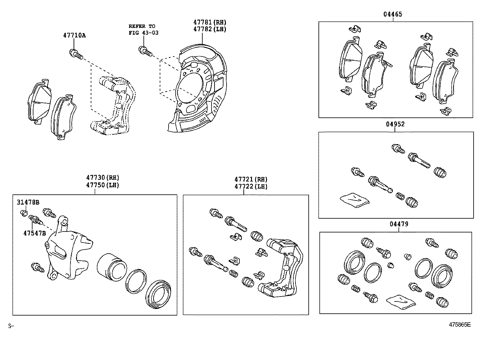 TOYOTA 4775002340 - Etrier frana parts5.com