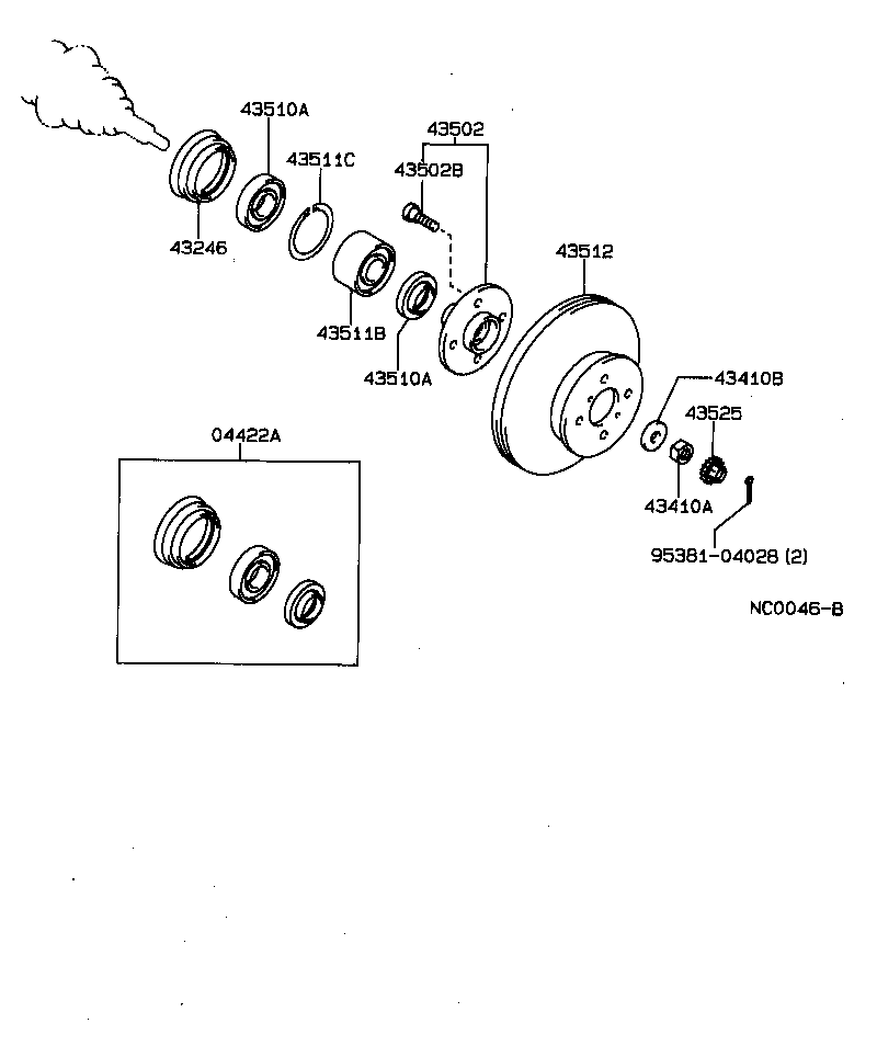 TOYOTA 90369-38011 - Pyöränlaakerisarja parts5.com