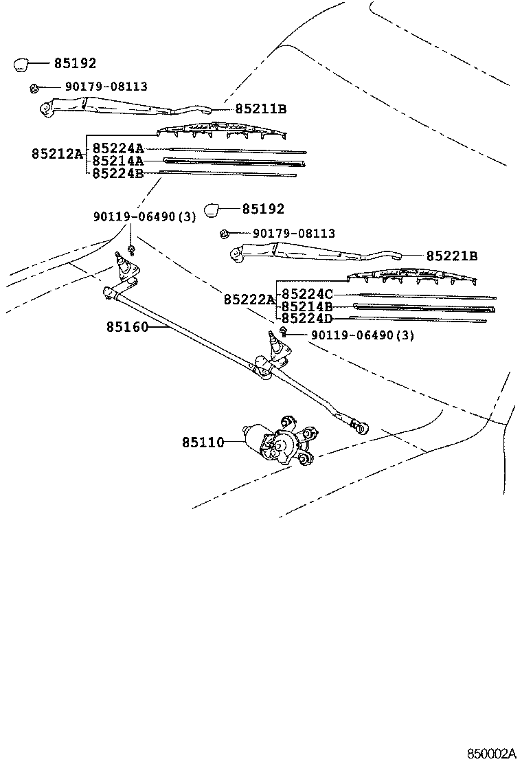 TOYOTA 85212-60090 - Щетка стеклоочистителя parts5.com