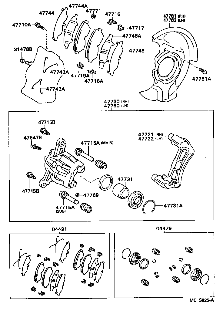 TOYOTA 47731-33010 - Kolvid,pidurisadul parts5.com