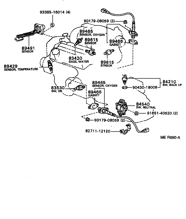 TOYOTA 89465 39405 - Sonda Lambda parts5.com