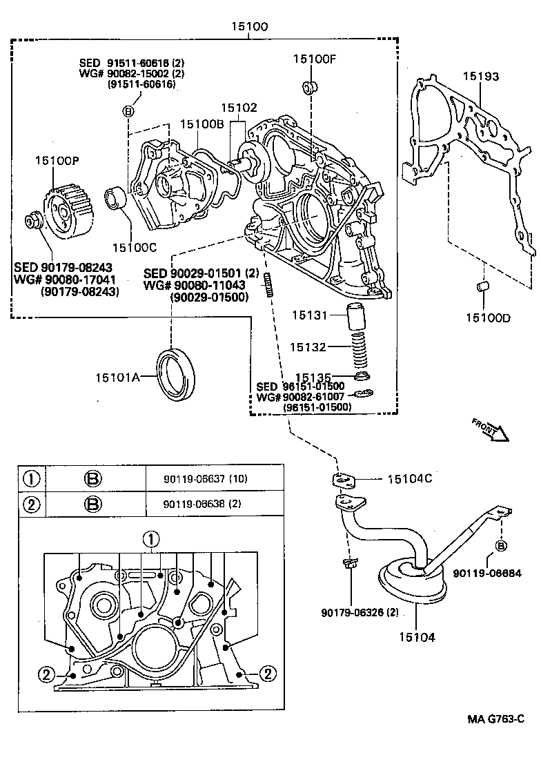 TOYOTA 90311-42026 - Bague d'étanchéité, arbre à cames parts5.com